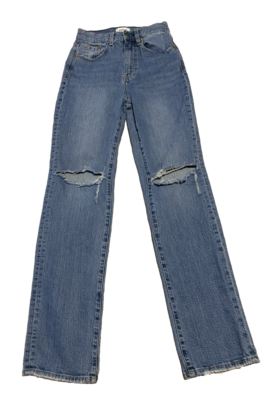 Pistola Womens Jeans Size 24 Destroyed Distressed Denim High Waist Baggy 90s